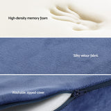 Giselle Bedding Seat Cushion Memory Foam Pillow Back Pain Relief Chair Pad Blue