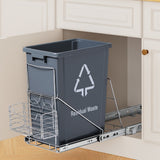 Cefito Pull Out Bin Kitchen Cabinet Slide Garbage Rubbish Bins Basket 40L Grey