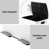 Cefito Pedal Bins Rubbish Bin Dual Compartment Waste Recycle Dustbins 40L White