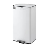 Cefito Pedal Bins Rubbish Bin Waste Recycle Dustbins Kitchen Trash Can 40L White
