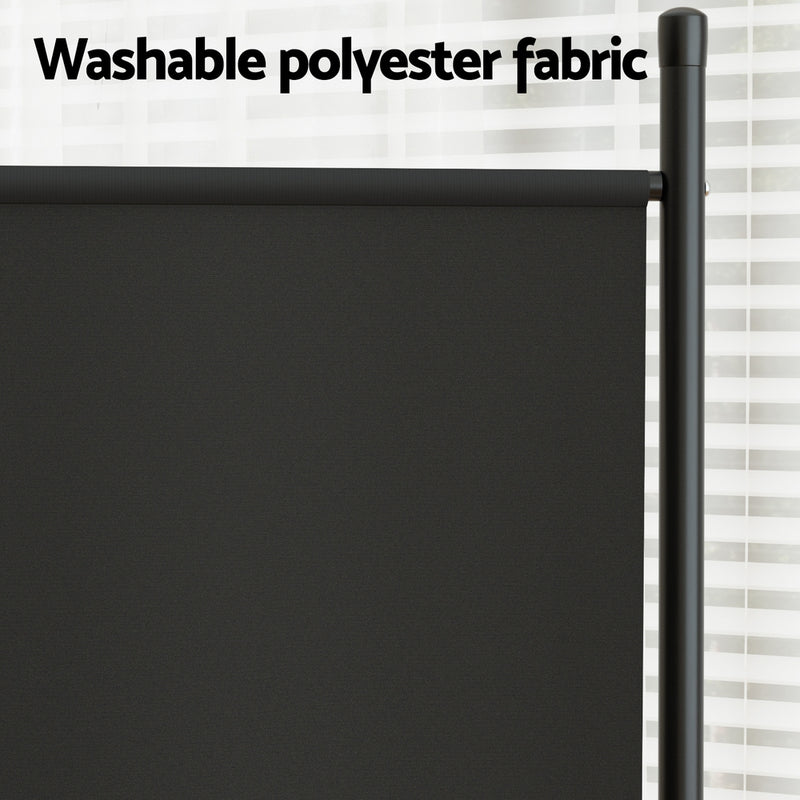 Artiss 3 Panel Room Divider Screen 260x180cm Fabric Black