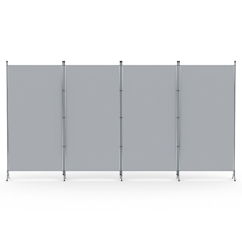 Artiss 4 Panel Room Divider Screen 345x180cm Fabric Grey