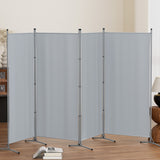 Artiss 4 Panel Room Divider Screen 345x180cm Fabric Grey