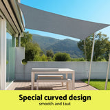Sun Shade Sail Cloth 98% UV Block Outdoor Canopy Rectangle 2X5M Grey