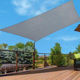 Sun Shade Sail Cloth 98% UV Block Outdoor Canopy Rectangle 2X5M Grey