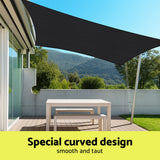Sun Shade Sail Cloth 98% UV Block Outdoor Canopy Rectangle 5X6M Black