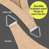 Sun Shade Sail Cloth 98% UV Block Outdoor Canopy Rectangle 5X9M Beige