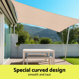 Sun Shade Sail Cloth 98% UV Block Outdoor Canopy Rectangle 5X9M Beige