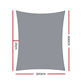Shade Sail 5x6m tangle 280GSM 98% Grey Shade Cloth