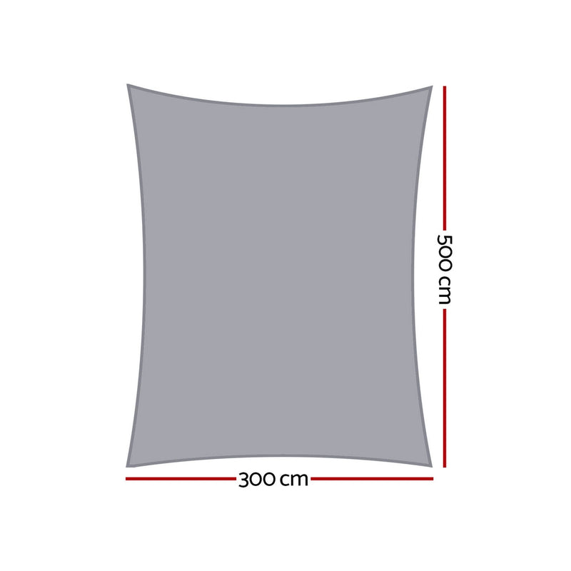 Canopy | Waterproof Shade Sail Shade cloth | 220GSM | 3x5m | Instahut