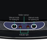 Devanti 58L Motion Sensor Bin Rubbish Automatic Black