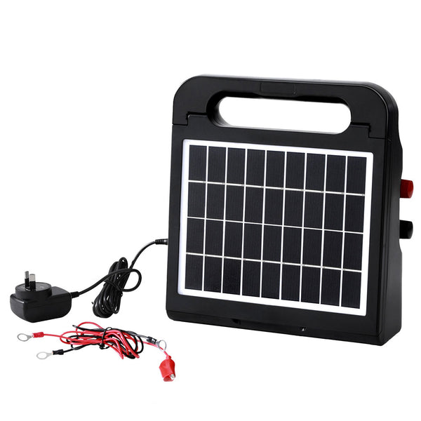 10km Electric Fence Energiser | Solar Energizer Charger Farm Animal 0.3J | Giantz