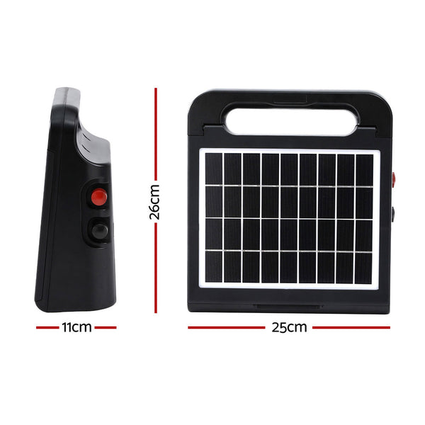 10km Electric Fence Energiser | Solar Energizer Charger Farm Animal 0.3J | Giantz