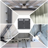 Bin Shed Double Wheelie Waste Bins Storage Steel Garden Enclosure Grey