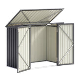 Garden Shed Wheelie Bin Storage Enclosure Outdoor Lockable Steel Cabinet