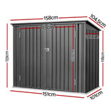 Garden Shed Wheelie Bin Storage Enclosure Outdoor Lockable Steel Cabinet
