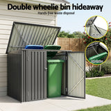 Garden Shed Wheelie Bin Storage Enclosure Outdoor Lockable Steel Cabinet