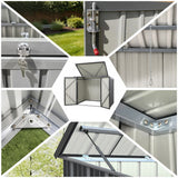 Garden Shed Wheelie Bin Storage Enclosure Outdoor Lockable Steel Cabinet
