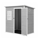 Garden Shed Outdoor Storage Box 1.87x1.28M Resin Tool Shed Backyard Grey
