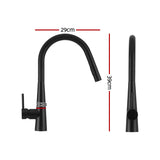 Black Stainless Steel Sink - 81x45cm - With Pull Out Mixer Tap Kitchen Basin Single Bowl