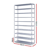 Artiss Shoe Rack Cabinet Stackable 10-Tier Grey