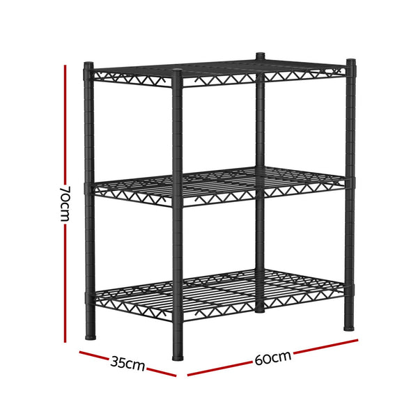 Artiss 3-Tier Shelving Unit Adjustable Garage Storage Shelves Kitchen Rack Steel