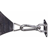 Shade sail fixing hardware attached to a suitable outdoor mounting point