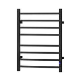 Devanti Heated Towel Rail 8 Square Bars with Timer Electric Heater Warmer Rack