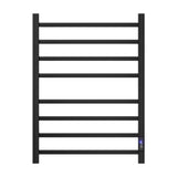 Devanti Heated Towel Rail 8 Square Bars with Timer Electric Heater Warmer Rack