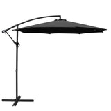 Outdoor Cantilever Umbrella | 3m | Instahut | Black