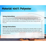 Outdoor Cantilever Umbrella | 3m | Instahut | Charcoal