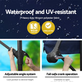 Outdoor Cantilever Umbrella | 3m | Instahut | Navy