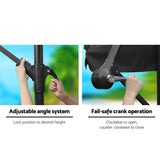 Outdoor Cantilever Umbrella | 3m | Instahut | Black