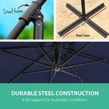 Outdoor Cantilever Umbrella | 3m | Instahut | Navy