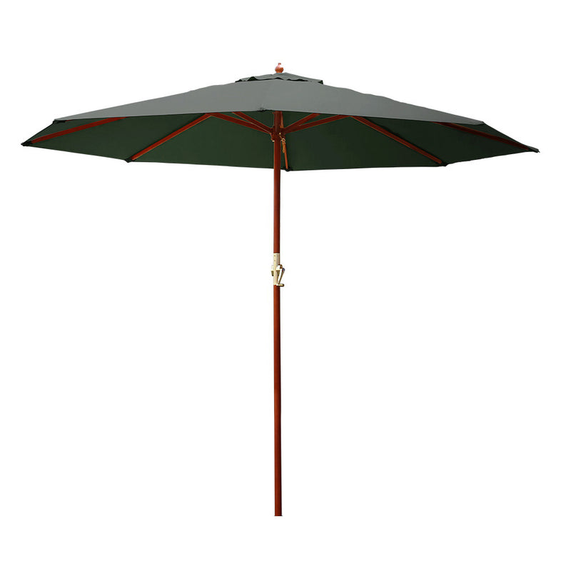 Outdoor Pole Umbrella | 3m | Instahut | Charcoal