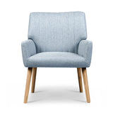 Artiss 2X Armchair Fabric Blue Grey
