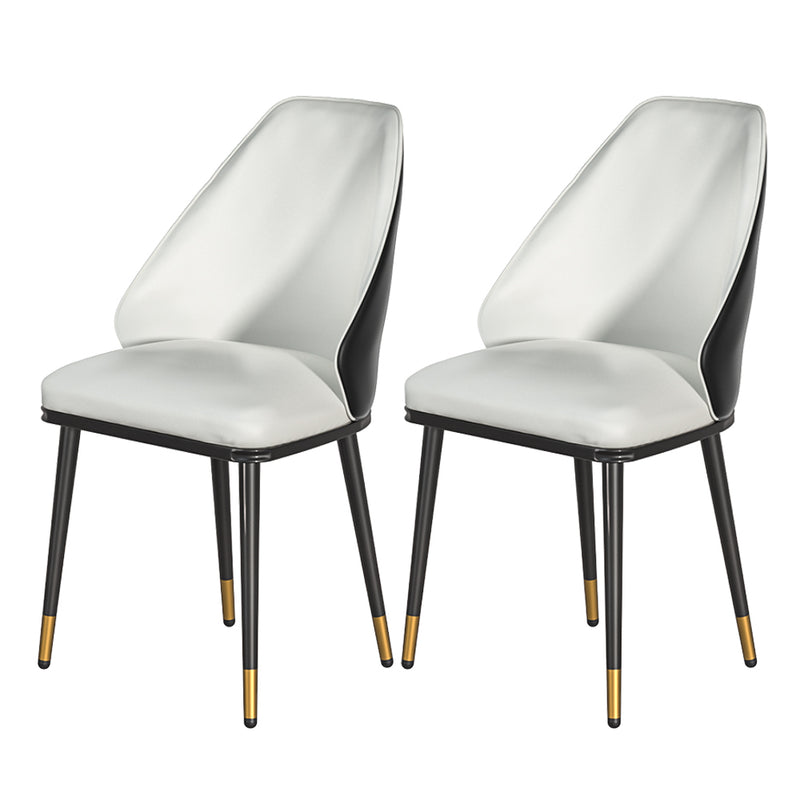 Artiss Dining Chairs Set of 2 Leather Seat Beige and Black