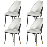 Artiss Dining Chairs Set of 4 Leather Seat Beige and Black