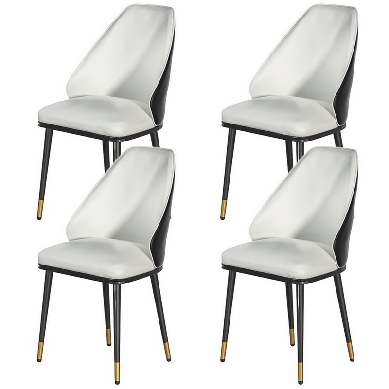 Artiss Dining Chairs Set of 4 Leather Seat Beige and Black
