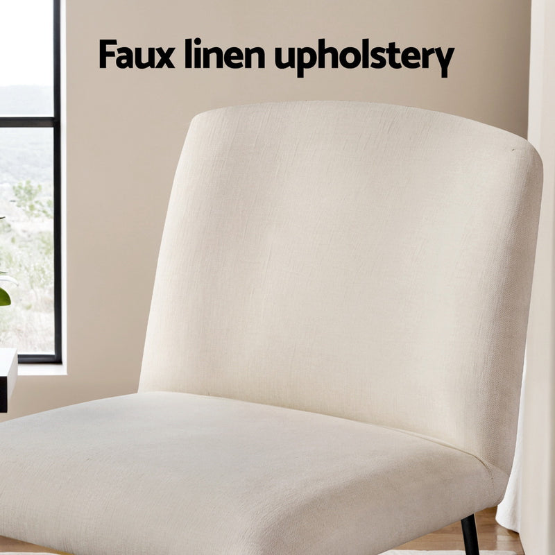 Artiss Accent Chair Armchair Cross Leg Beige