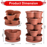 Hivvago 5-Tier Vertical Garden Planter – Stackable Indoor/Outdoor Pot with Base