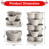 Hivvago 5-Tier Vertical Garden Planter – Stackable Indoor/Outdoor Pot with Base