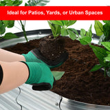 Hivvago Raised Garden Bed – Galvanized Steel Planter Box with Open Base, Silver