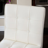 Pandora Bonded Leather & Steel Bar Stool in White
