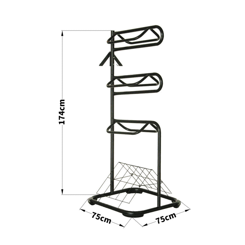 Samland Heavy Duty Three Tier Rotable Saddle Stand Saddle Rack