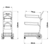 Samland Heavy Duty Two Tier Wheeled Saddle Rack