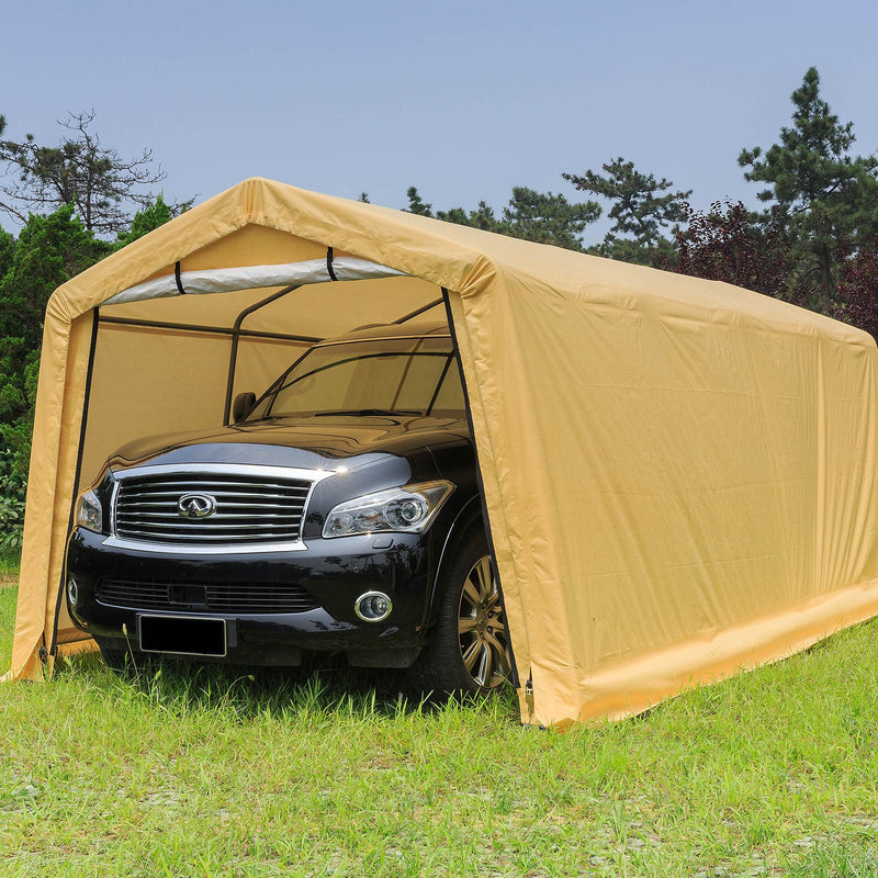 Samland Portable Carport Garage Shelter Canopy Single Size 10x20FT
