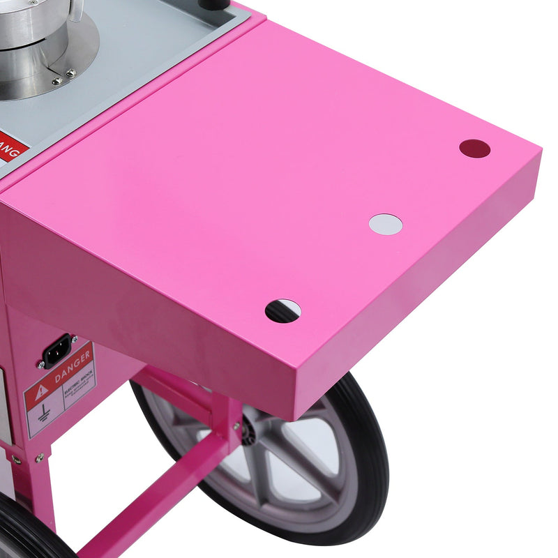 Samland Commercial Fairy Floss Machine with Wheeled Cart