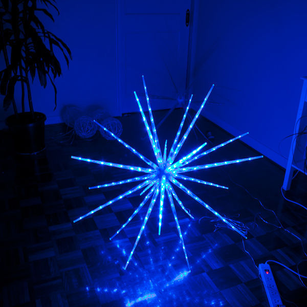 Samland 160 Led Blast Ice Star Ball Christmas Light Decoration Blue 122cm Diameter