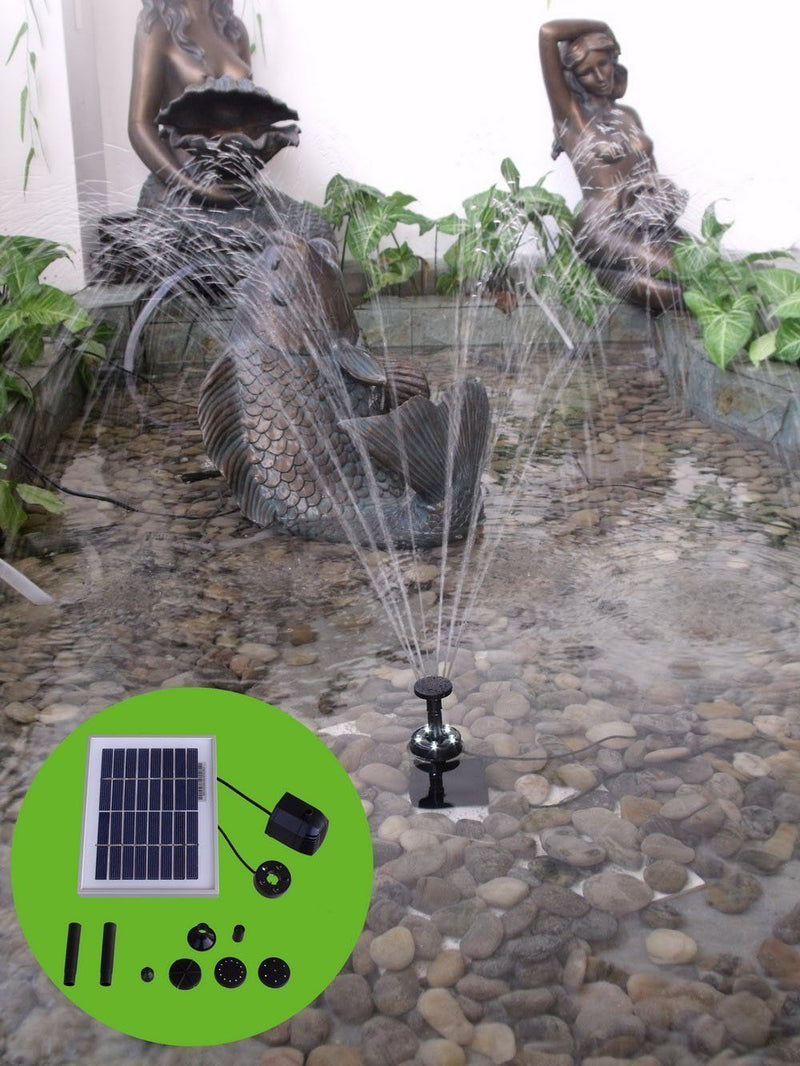 Samland 6V 200LPH Solar Pump with Battery Backup Panel for Small Pond Fountain Feature